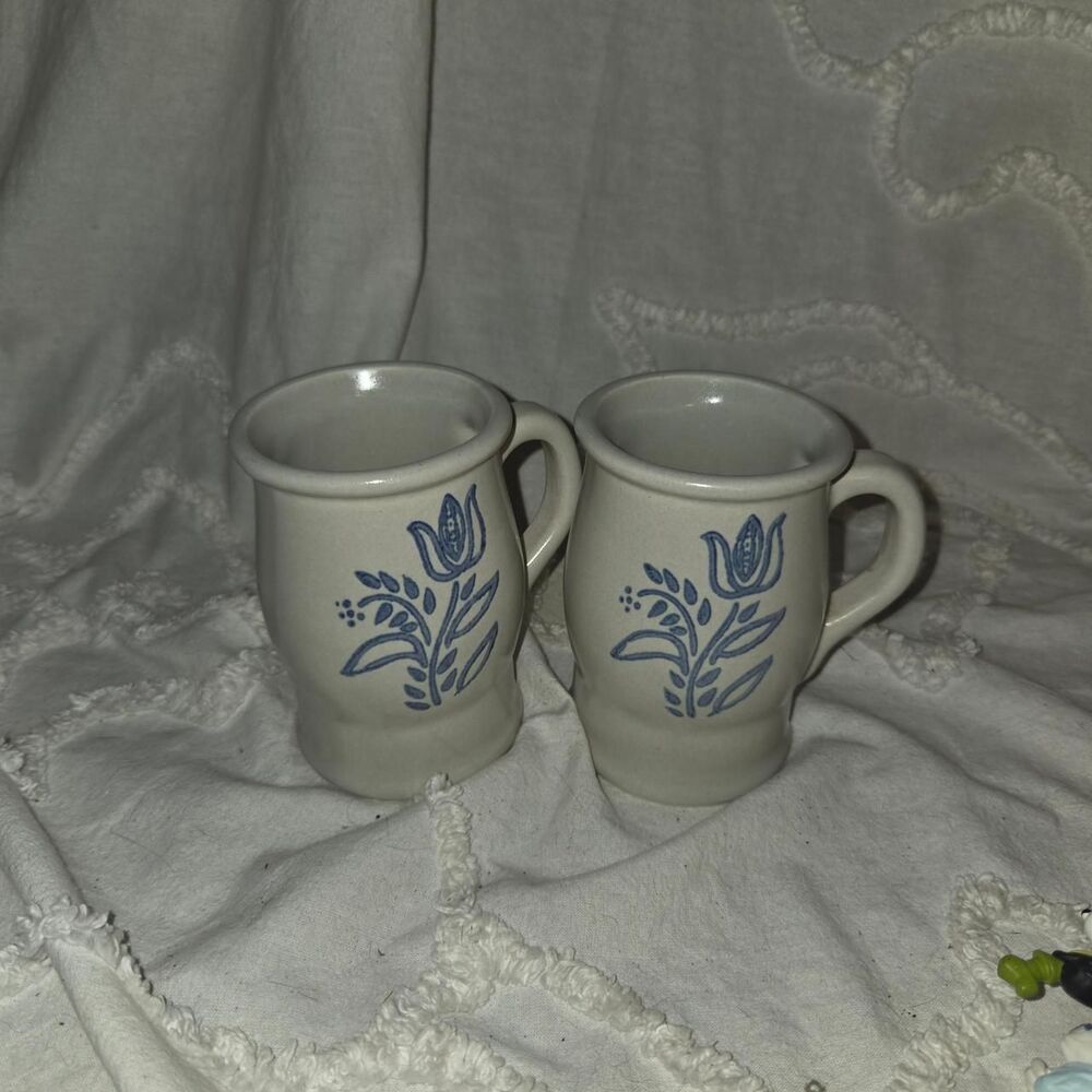 Vintage Pfaltzgraff Yorktowne Stoneware Coffee Mugs – Set of 2 farm cottagecore
